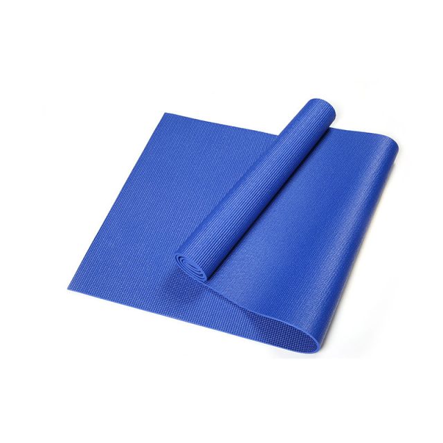 Black yoga mat, lightweight PVC (2)