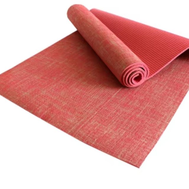 Jute linen and anti slip yoga mat (2)