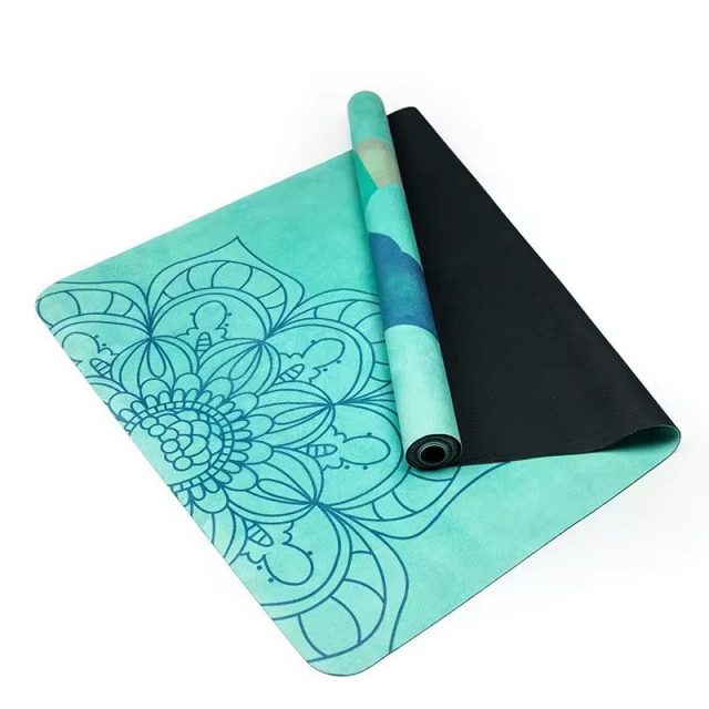 Natural rubber suede yoga mat (2)