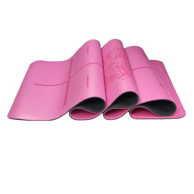 Rubber strap suede yoga mat (3)