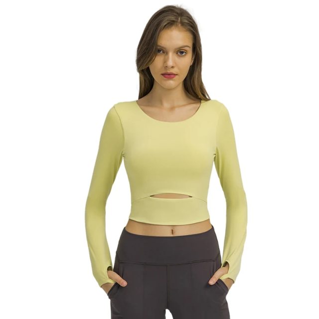 Women's soft sportswear yoga shirt (1)