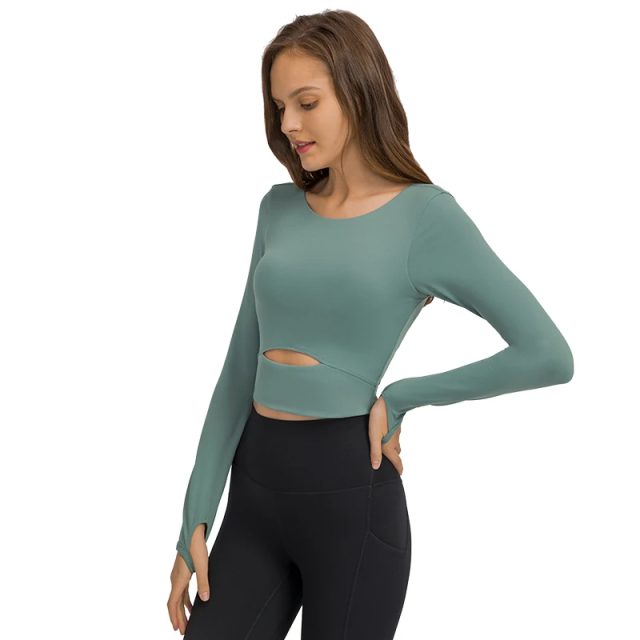 Women's soft sportswear yoga shirt (2)