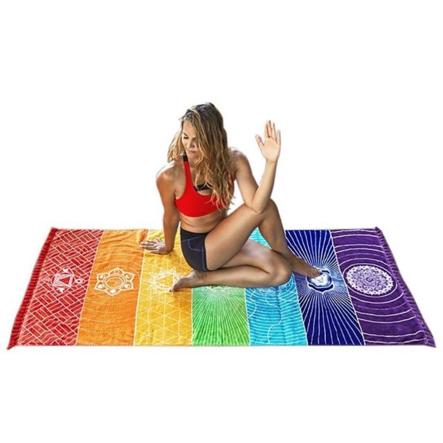 Yoga mat meditation wall hanging cloth tapestry (2) Yoga mat meditation wall hanging cloth tapestry (2)