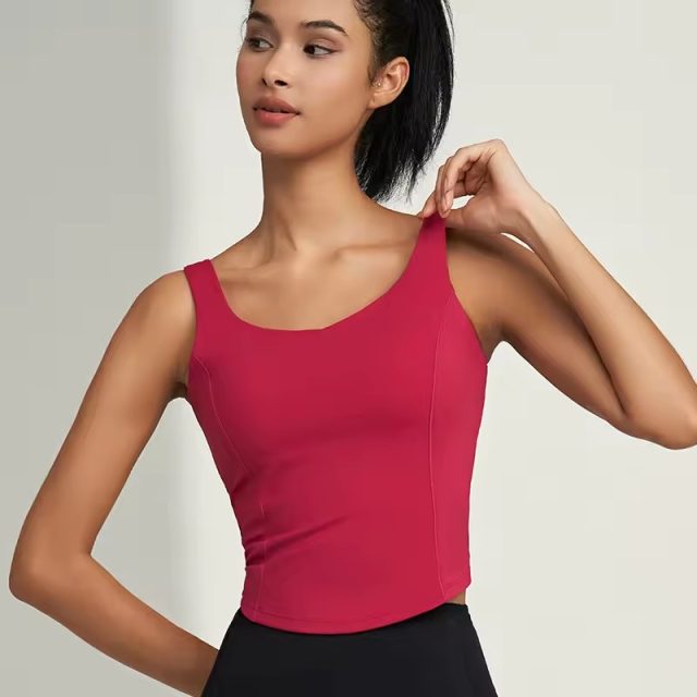 Yoga suit with wide straps and sports underwear (4)